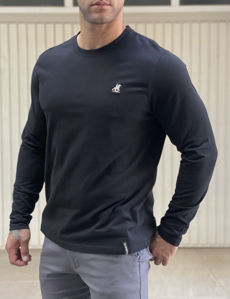 U.S Grand Polo ανδρική μαύρη μακρυμάνικη μπλούζα US42603MB φωτογραφία